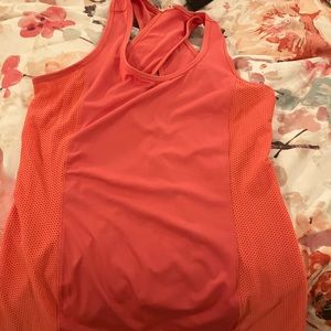 NWT CALIA coral cross cross back work out  tank top
